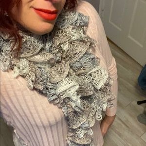 Hand knitted scarf